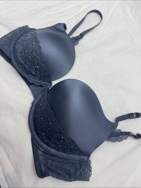 Victoria's Secret Very Sexy Rhinestone Grey Demi Bra